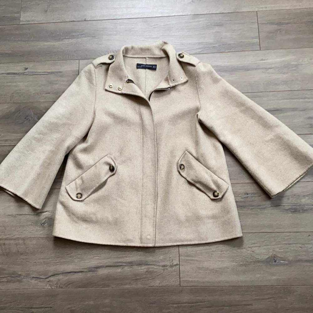 Zara Beige Jacket - Size Medium